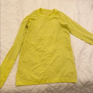 Lululemon swiftly long sleeve in yellow